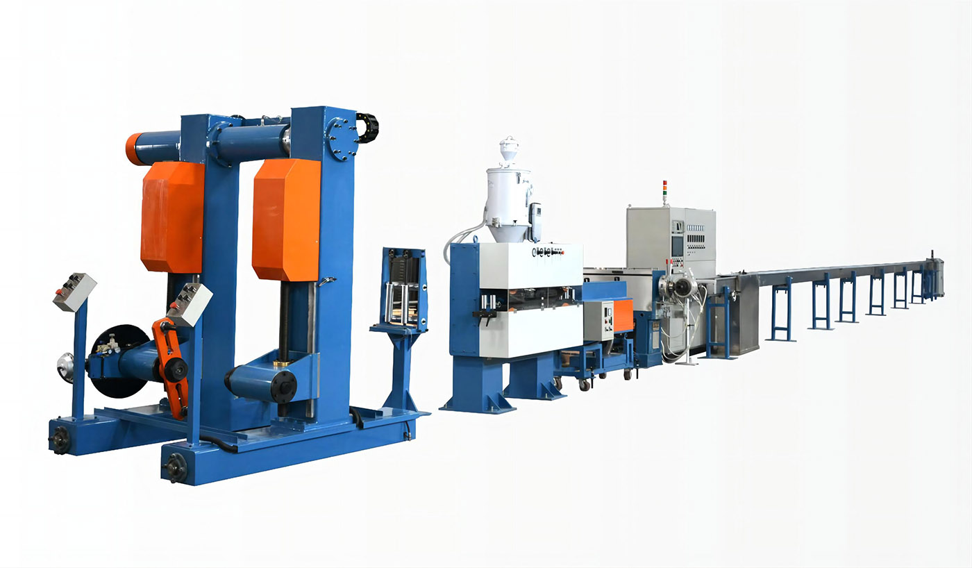 Cable Sheathing Extrusion Line εργοστασιακή διαδικασία παραγωγής πραγματικών βολών