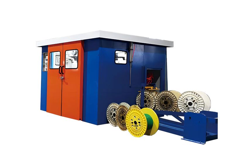 Automatic disc change Take-up machine