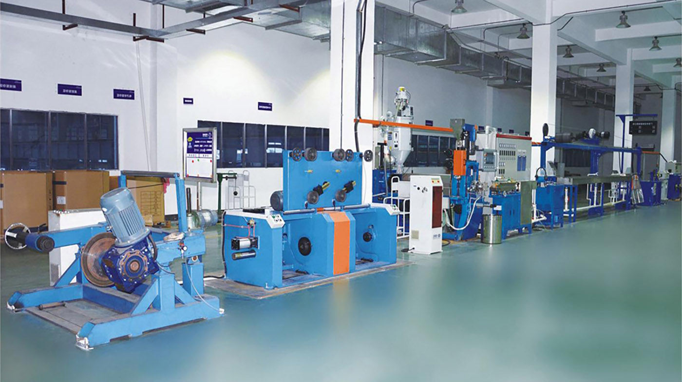Building Wires Insulation Extrusion Line China factory real shot production workshop
