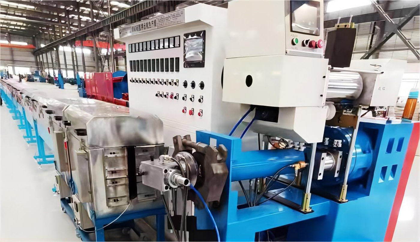 Cable Sheathing Extrusion Line factory real shot production process